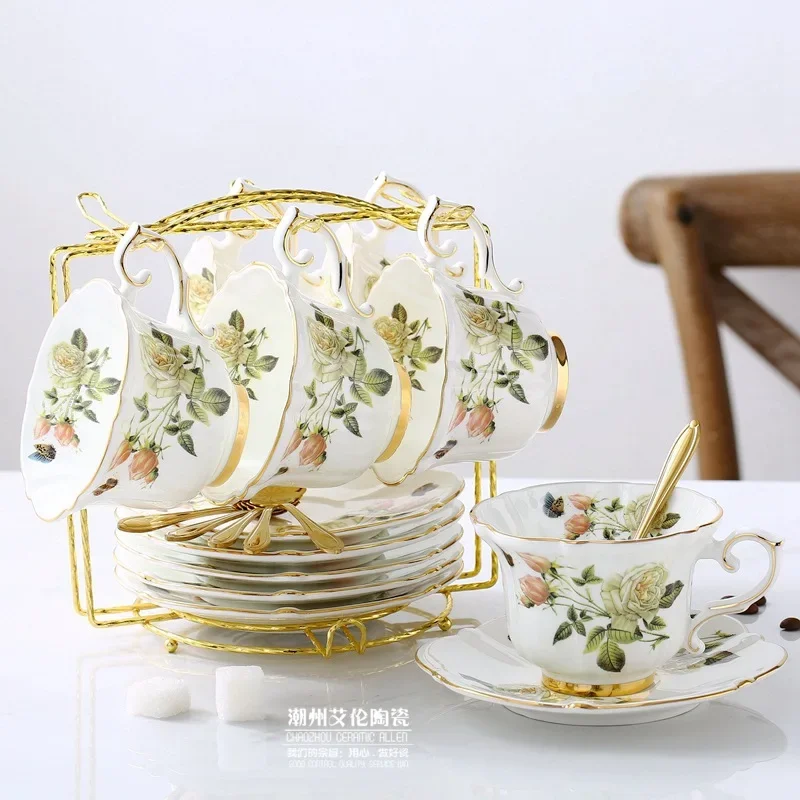 Coffee Tea Creamer - Bone China Coffee Set Camellia Style