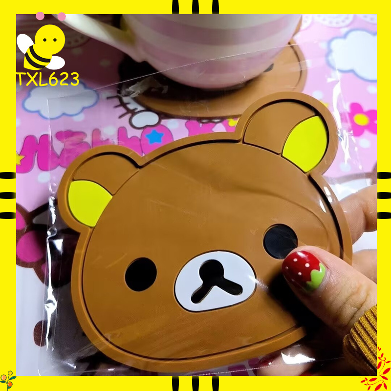 Coffee Tea Japan - Rilakkuma Silicone Cup Coaster Cute Heat