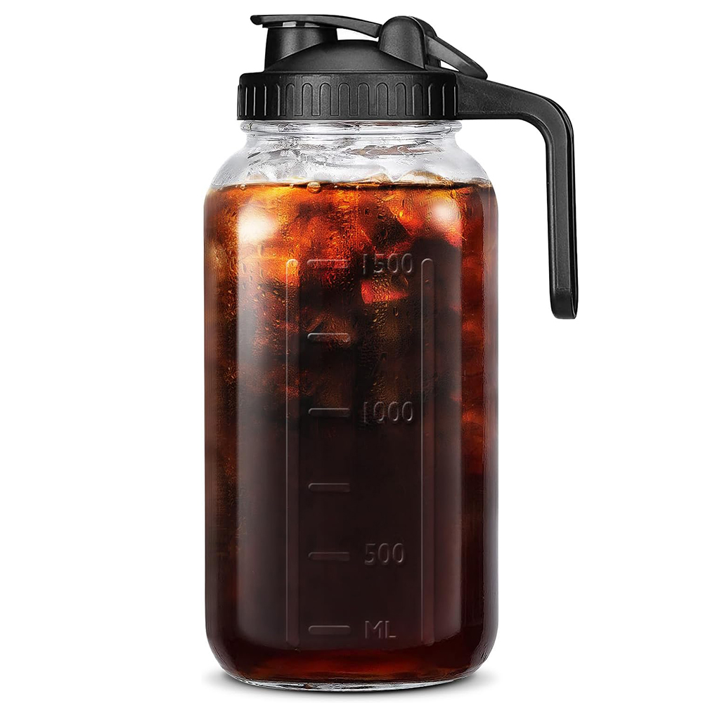 Coffee Tea Creamer - Glass Mason Jars with Double Leak-Proof