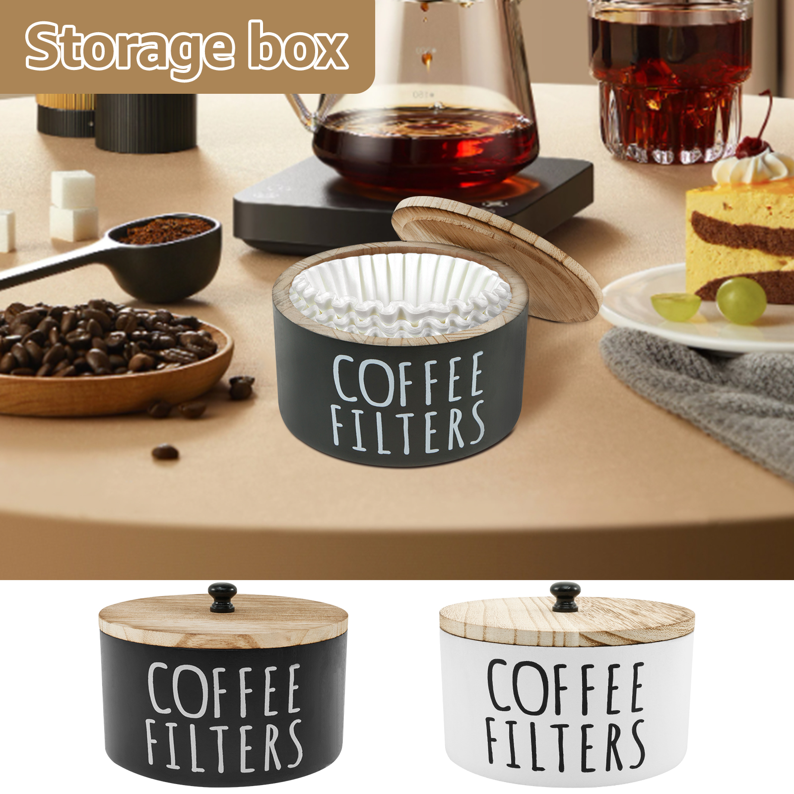 Coffee Filter Holder with Lid  - Coffee Tea Drawer Organizer ulasan dan harga