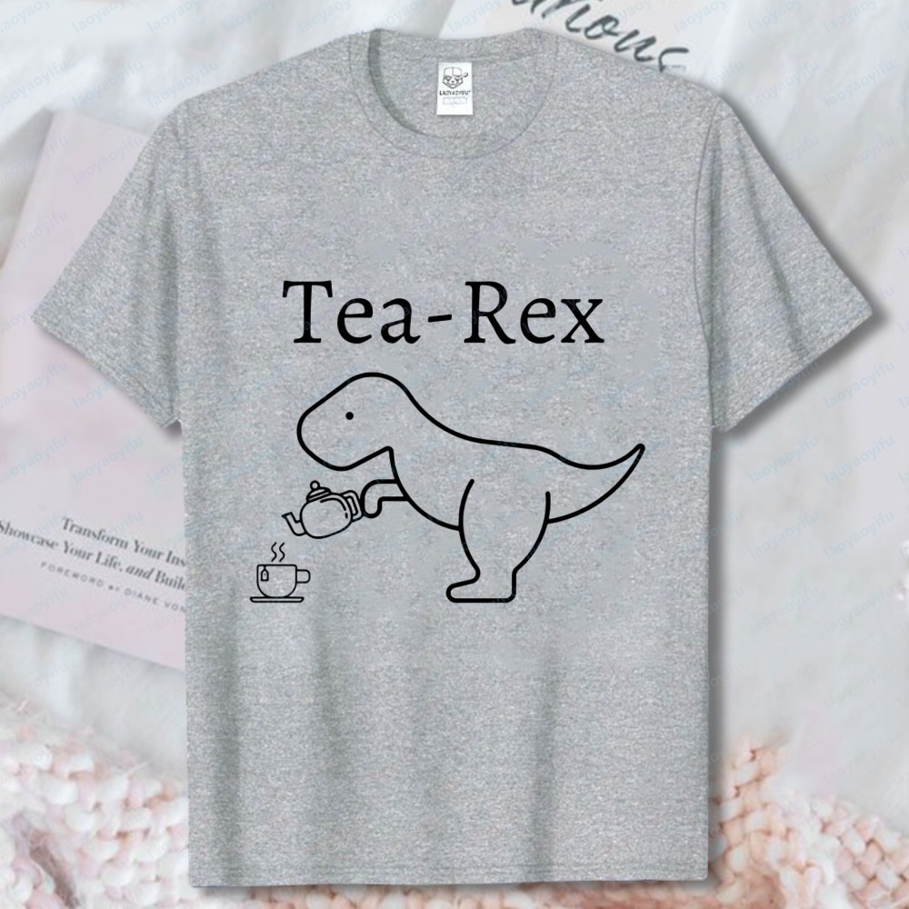Tea Rex Dinosaur Men's Shirt F - Coffee Tea Jokes ulasan dan harga