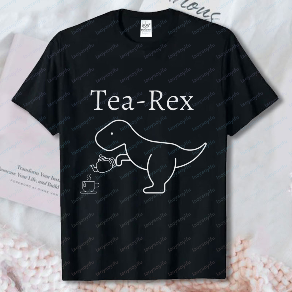 Tea Rex Dinosaur Men's Shirt F - Coffee Tea Jokes ulasan dan harga