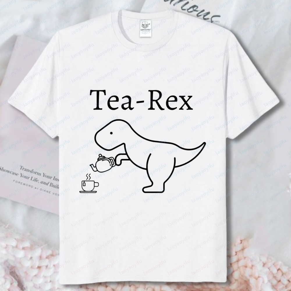 Tea Rex Dinosaur Men's Shirt F - Coffee Tea Jokes ulasan dan harga