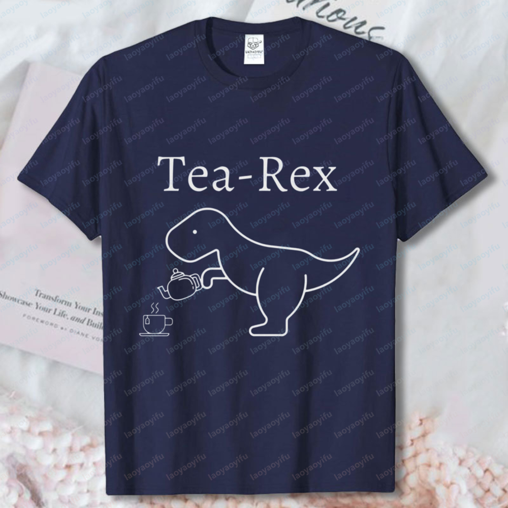 Tea Rex Dinosaur Men's Shirt F - Coffee Tea Jokes ulasan dan harga