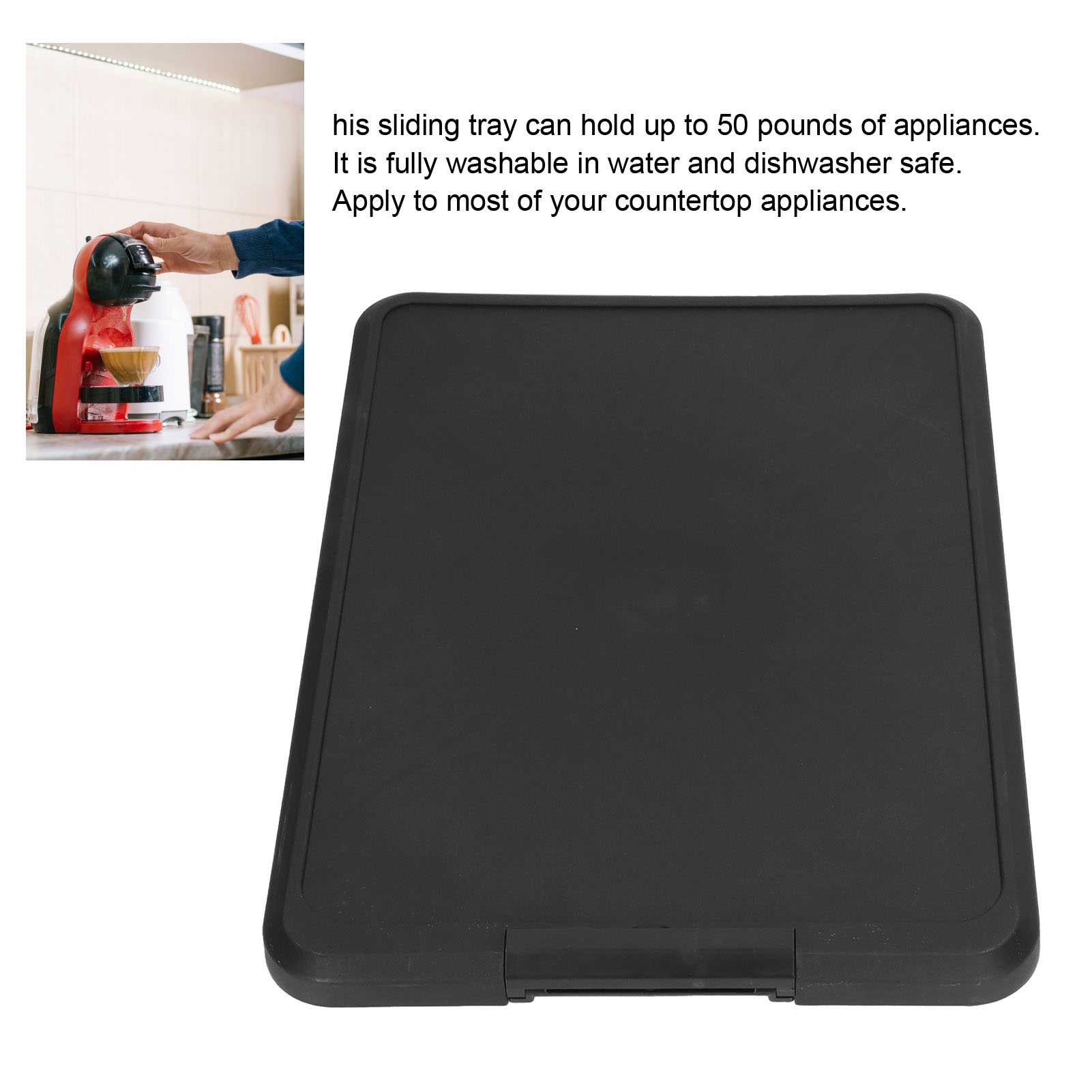 Kitchen Appliance Sliding Tray - Coffee&Tea House Opinie ulasan dan harga