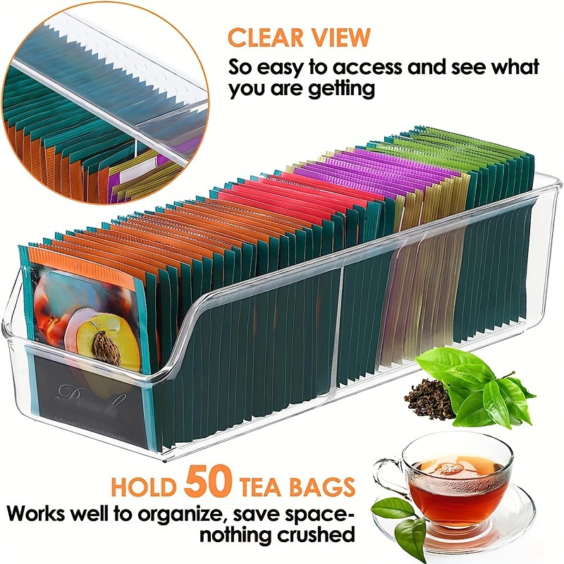 1pc Clear Tea Bag Organizer Bo - Coffee Tea Sugar Set ulasan dan harga