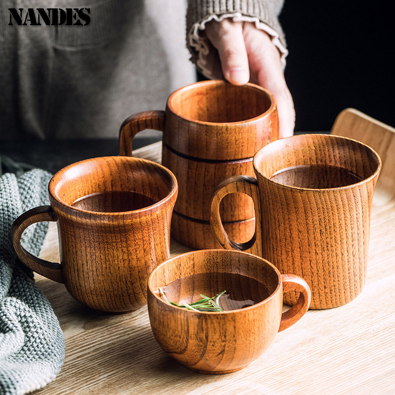 Retro Natural Wooden Big Belly - Coffee Tea Japan ulasan dan harga