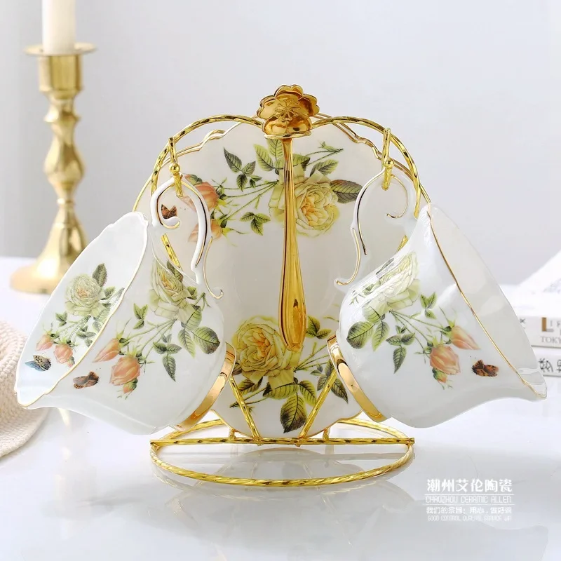 Bone China Coffee Set Camellia - Coffee Tea Creamer ulasan dan harga