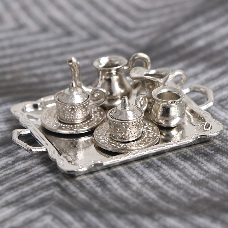 10pcs/Set 1/12 Dollhouse Minia - Coffee Tea Sugar Set ulasan dan harga