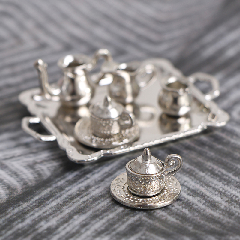10pcs/Set 1/12 Dollhouse Minia - Coffee Tea Sugar Set ulasan dan harga