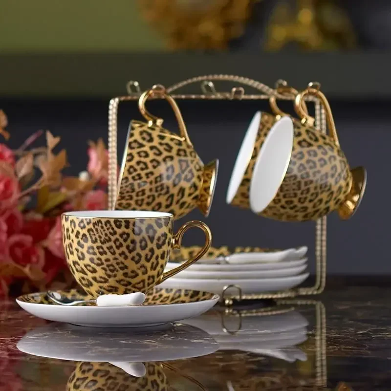 Leopard Print Bone China Coffe - Coffee Tea Creamer ulasan dan harga