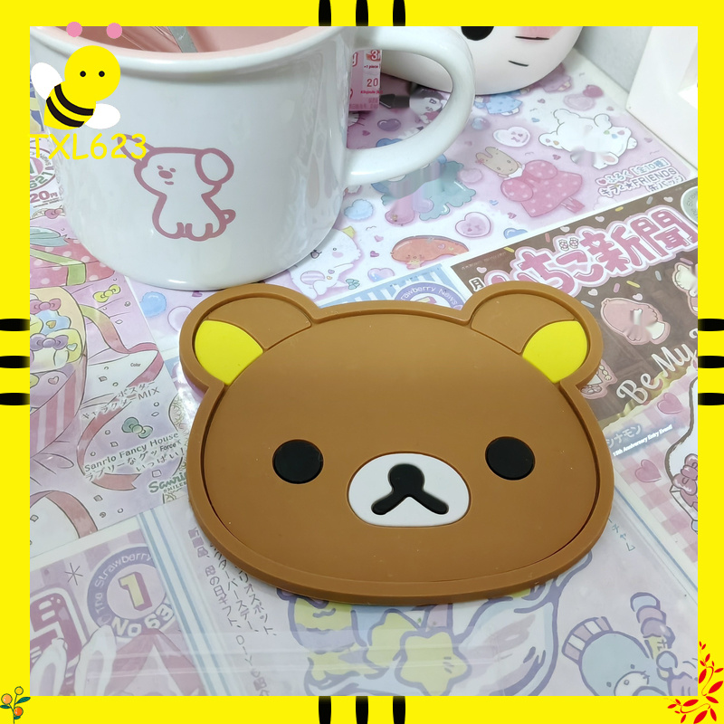 Rilakkuma Silicone Cup Coaster - Coffee Tea Japan ulasan dan harga