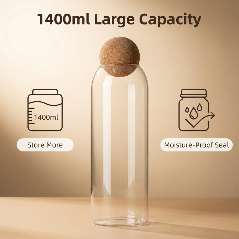 Four size Sealed Jar Glass Cor - Coffee Tea Drawer Organizer ulasan dan harga