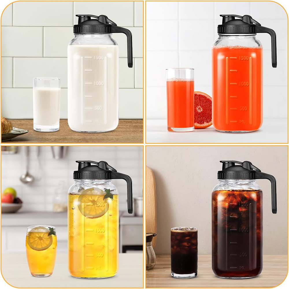 Glass Mason Jars with Double L - Coffee Tea Creamer ulasan dan harga