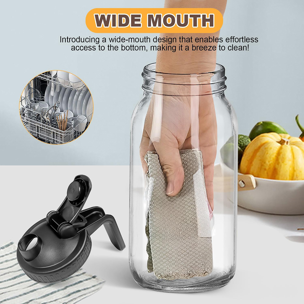 Glass Mason Jars with Double L - Coffee Tea Creamer ulasan dan harga