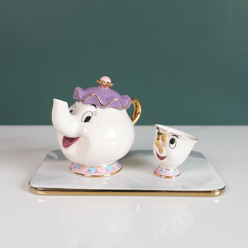In-Stock Teapot Cute Cartoon B - Coffee Tea Sugar Set ulasan dan harga
