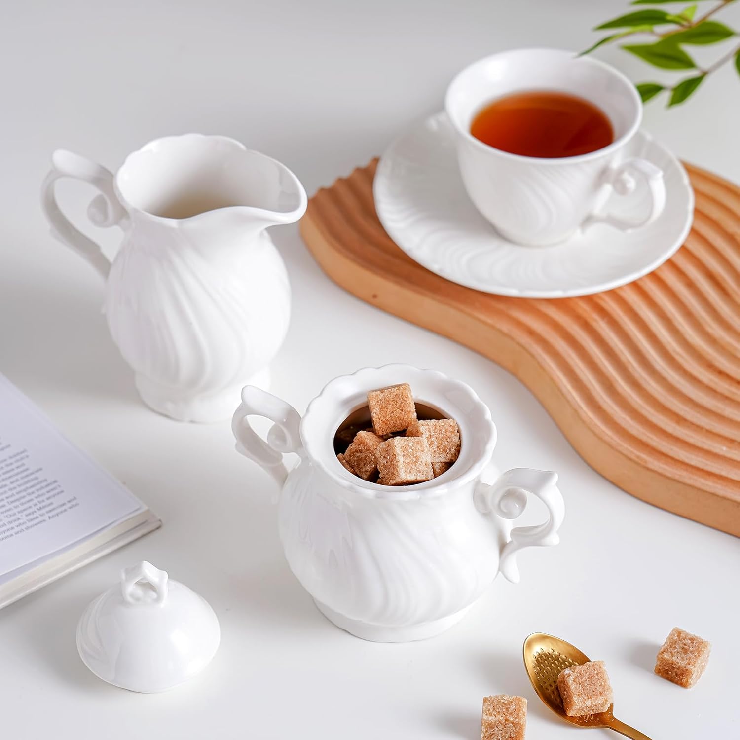 Ceramic Sugar and Creamer Set  - Coffee Tea Creamer ulasan dan harga