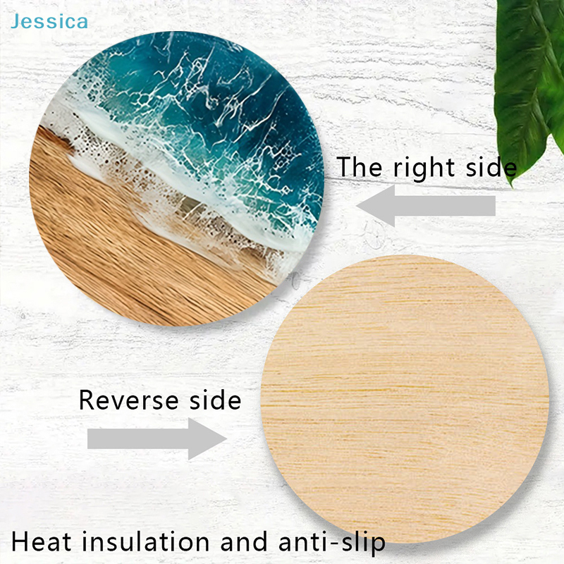 ♥Ocean Wave & Wood Grain Coast - Coffee Tea Sugar Set ulasan dan harga
