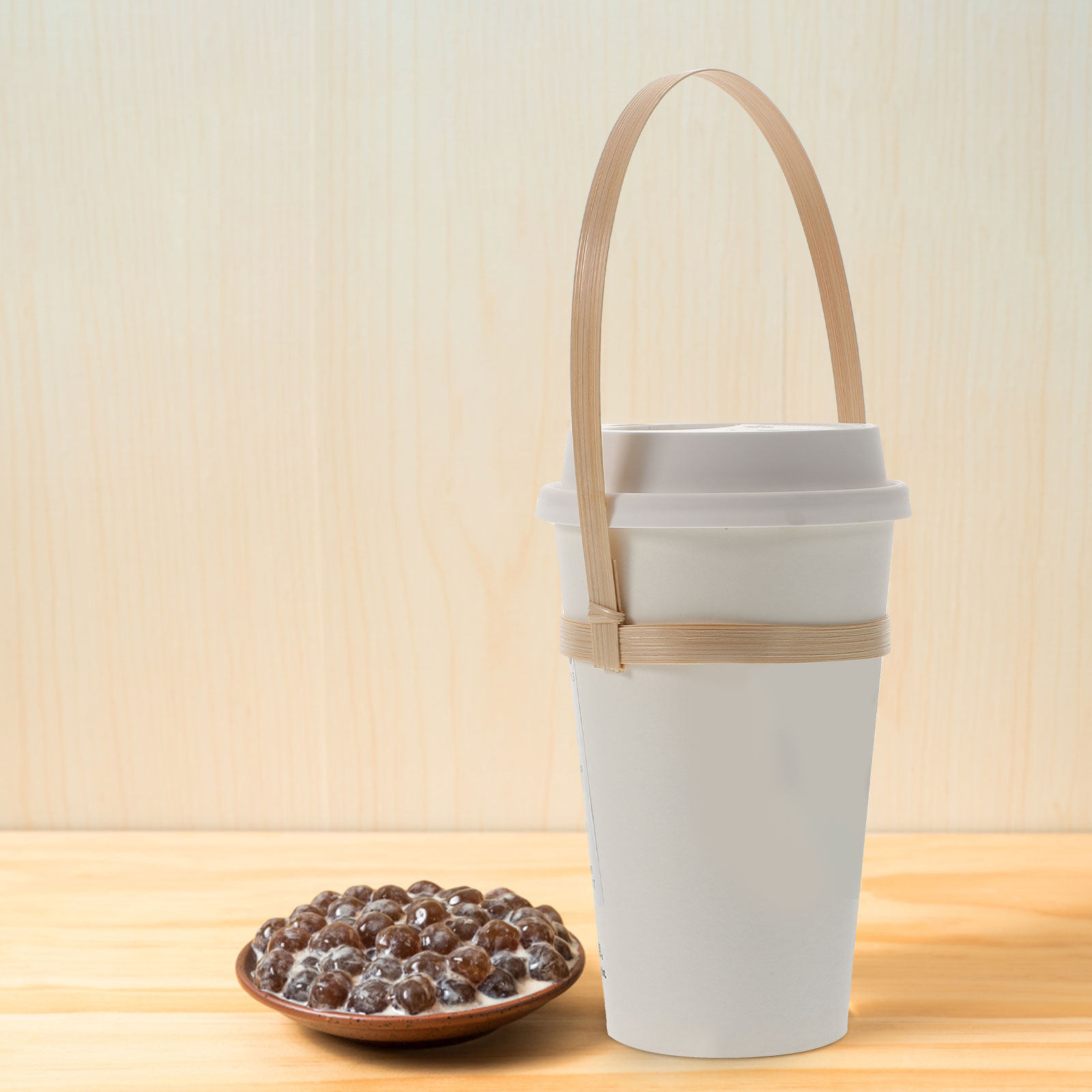 10Pcs Bamboo Drink Carrier Cof - Coffee Tea Drinks ulasan dan harga