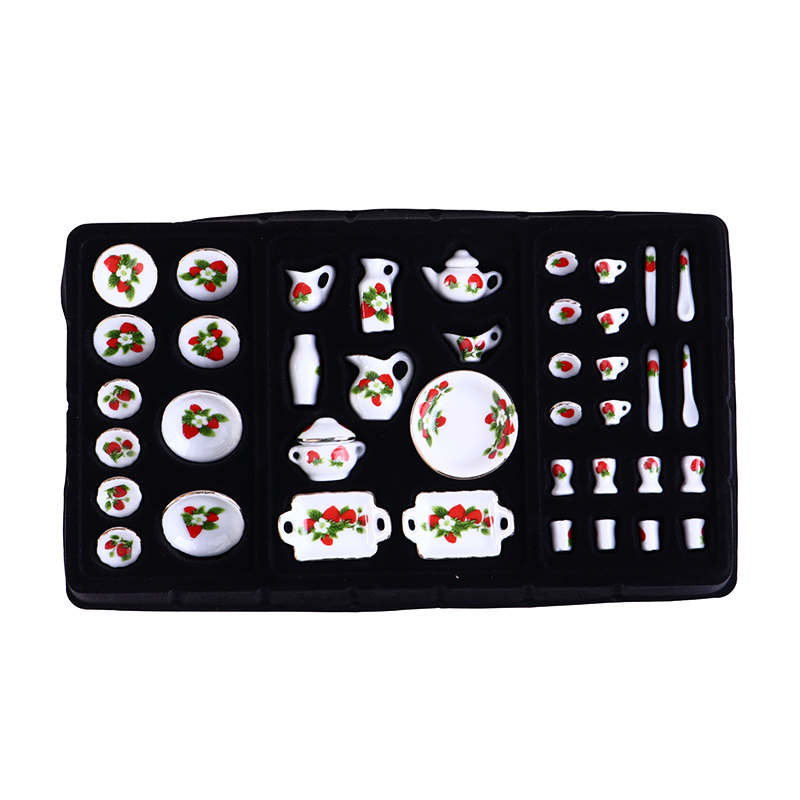 1 Set 1:12 Miniature Doll Hous - Coffee Tea Sugar Set ulasan dan harga