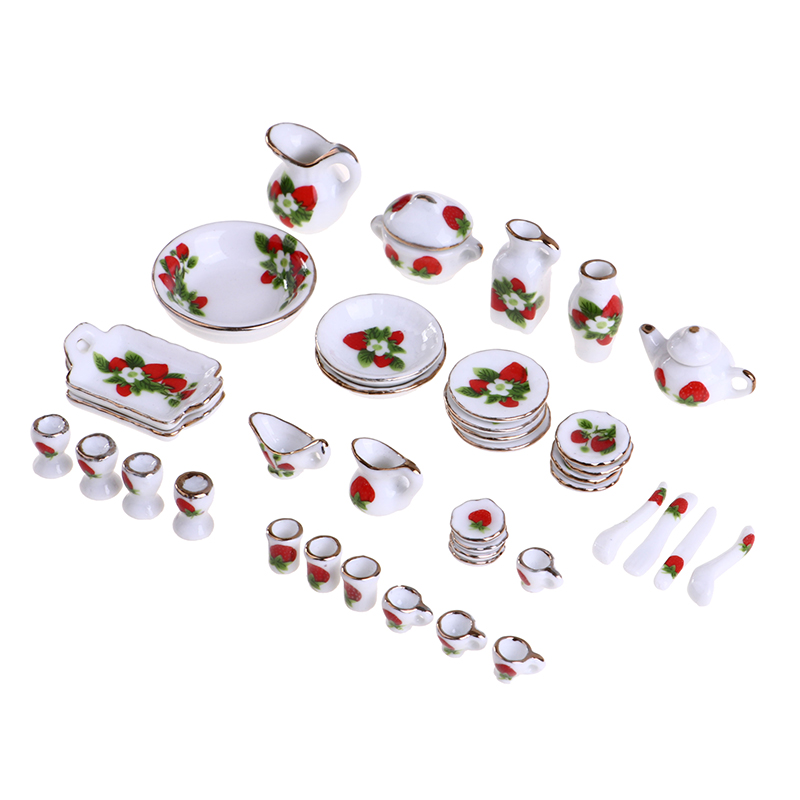 1 Set 1:12 Miniature Doll Hous - Coffee Tea Sugar Set ulasan dan harga