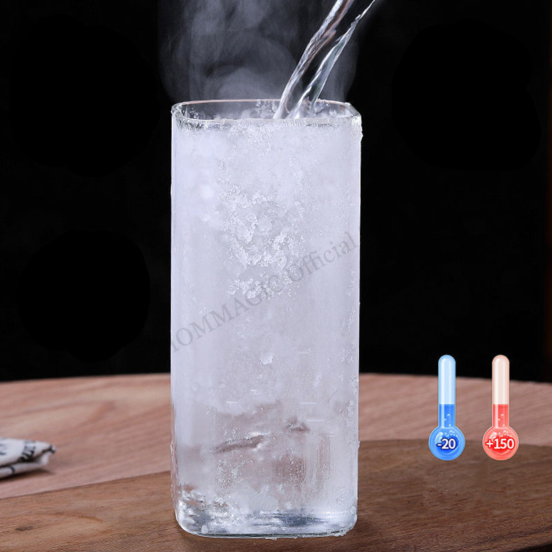 6/4/2/1Pcs Square Glass Cup Co - Coffee Tea Drinks ulasan dan harga