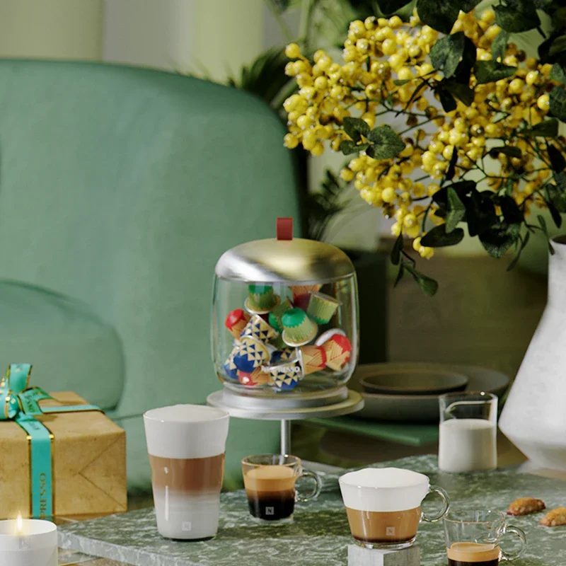Elegant Glass Storage Jar Smal - Coffee Tea Drawer Organizer ulasan dan harga