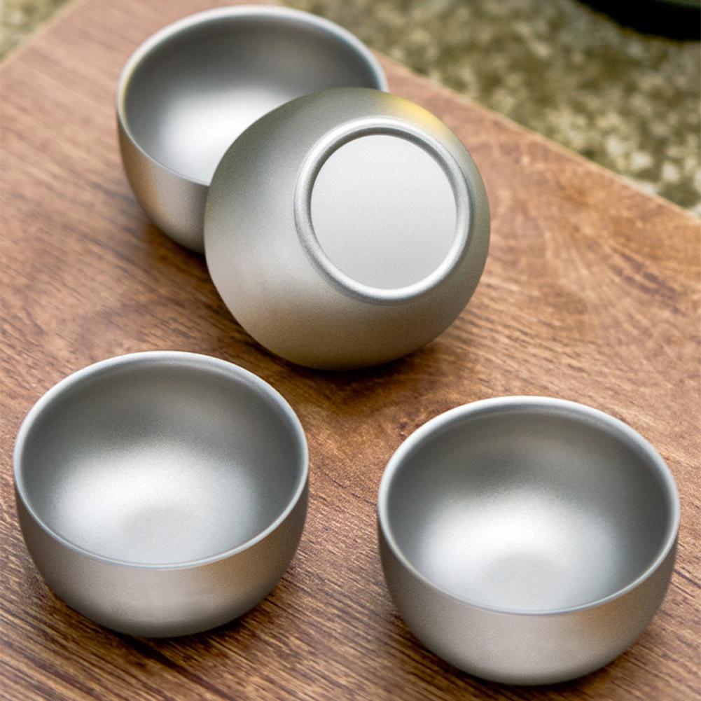 D2 Pure Titanium Double-layer  - Coffee Tea Sugar Set ulasan dan harga