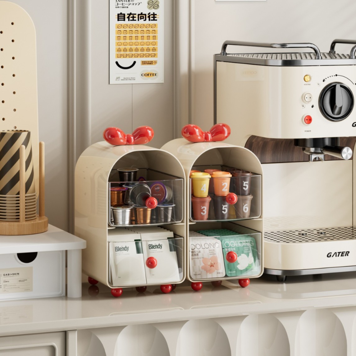 Creamy Coffee Capsule Organize - Coffee Tea Drawer Organizer ulasan dan harga