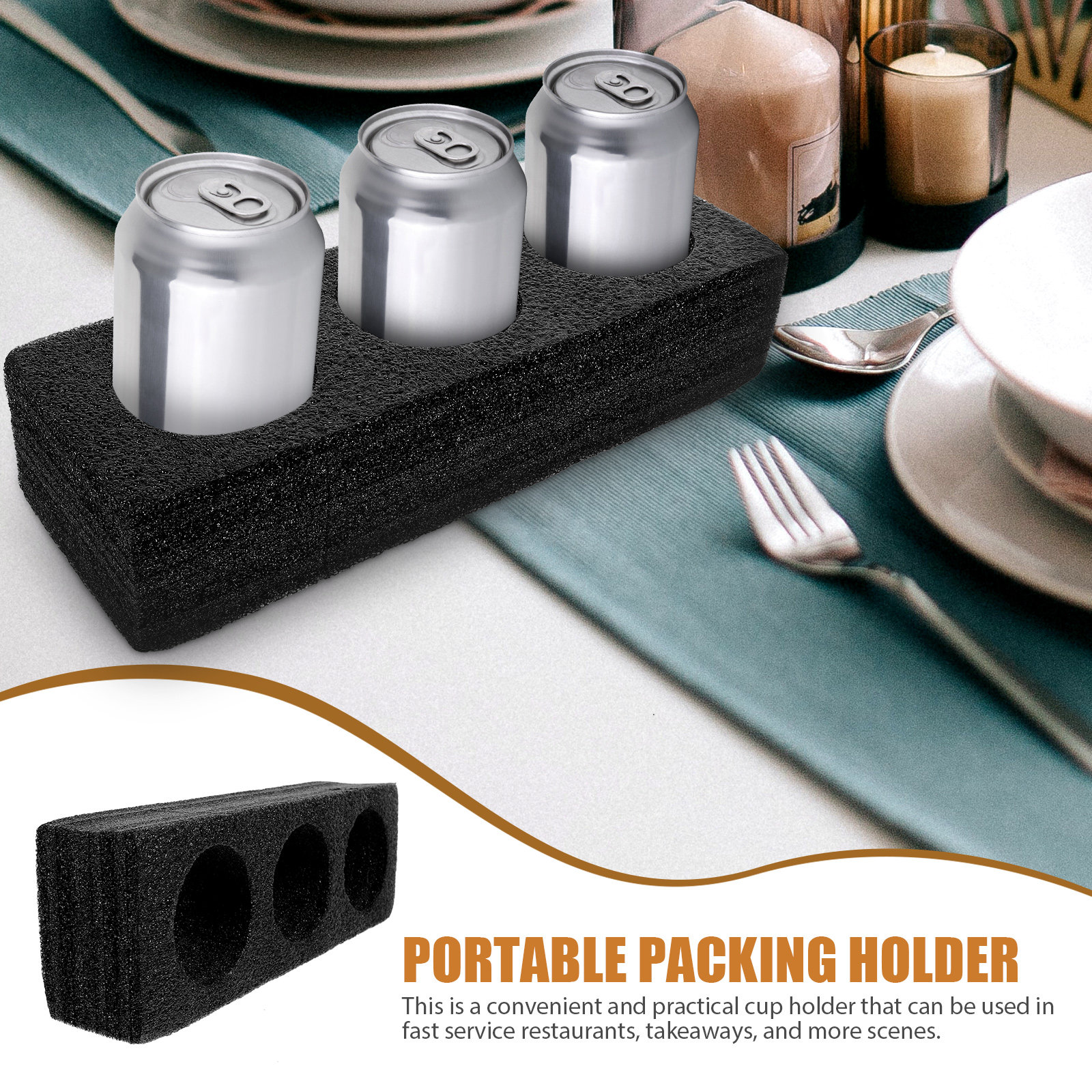 3-Hole Portable Milk Tea Cup H - Coffee Tea Drinks ulasan dan harga