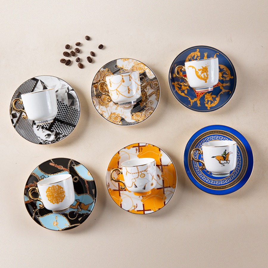 Vintage Luxury Bone China Coff - Coffee Tea Drawer Organizer ulasan dan harga