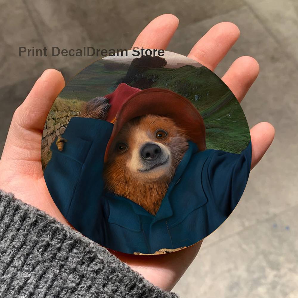 P-Paddington Bear Wood Coaster - Coffee Tea Sugar Set ulasan dan harga
