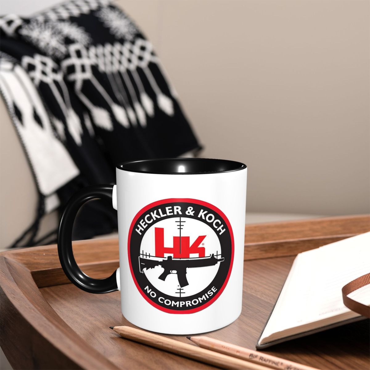 Heckler Koch Hk Logo Mug Funny - Coffee Tea Hk ulasan dan harga