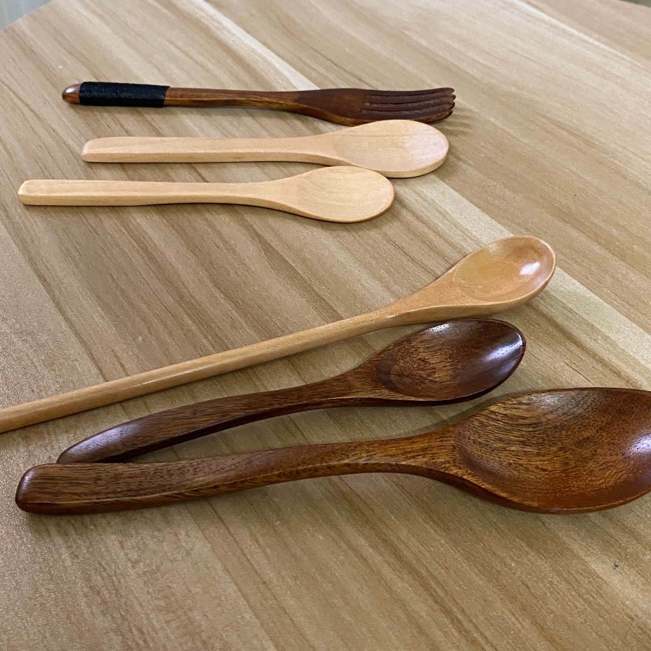 Wooden Teaspoons Long Wood Cof - Coffee Tea Japan ulasan dan harga
